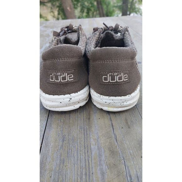 Hey Dude Wally Sox Men’s Size 8 Brown Knit Slip-On Shoes Lightweight Loafers - Picture 3 of 5